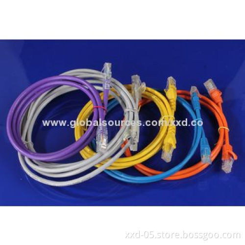 UTP Cat5e Patch Cords, 24AWG PVC Coat, Support High-density Installation